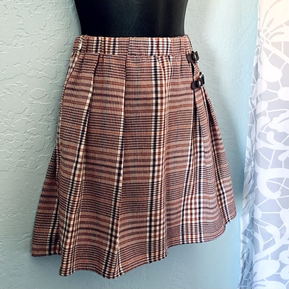 Urban Outfitters Tartan Plaid School Girl Pleated Mini Skirt Size Small - Picture 3 of 7